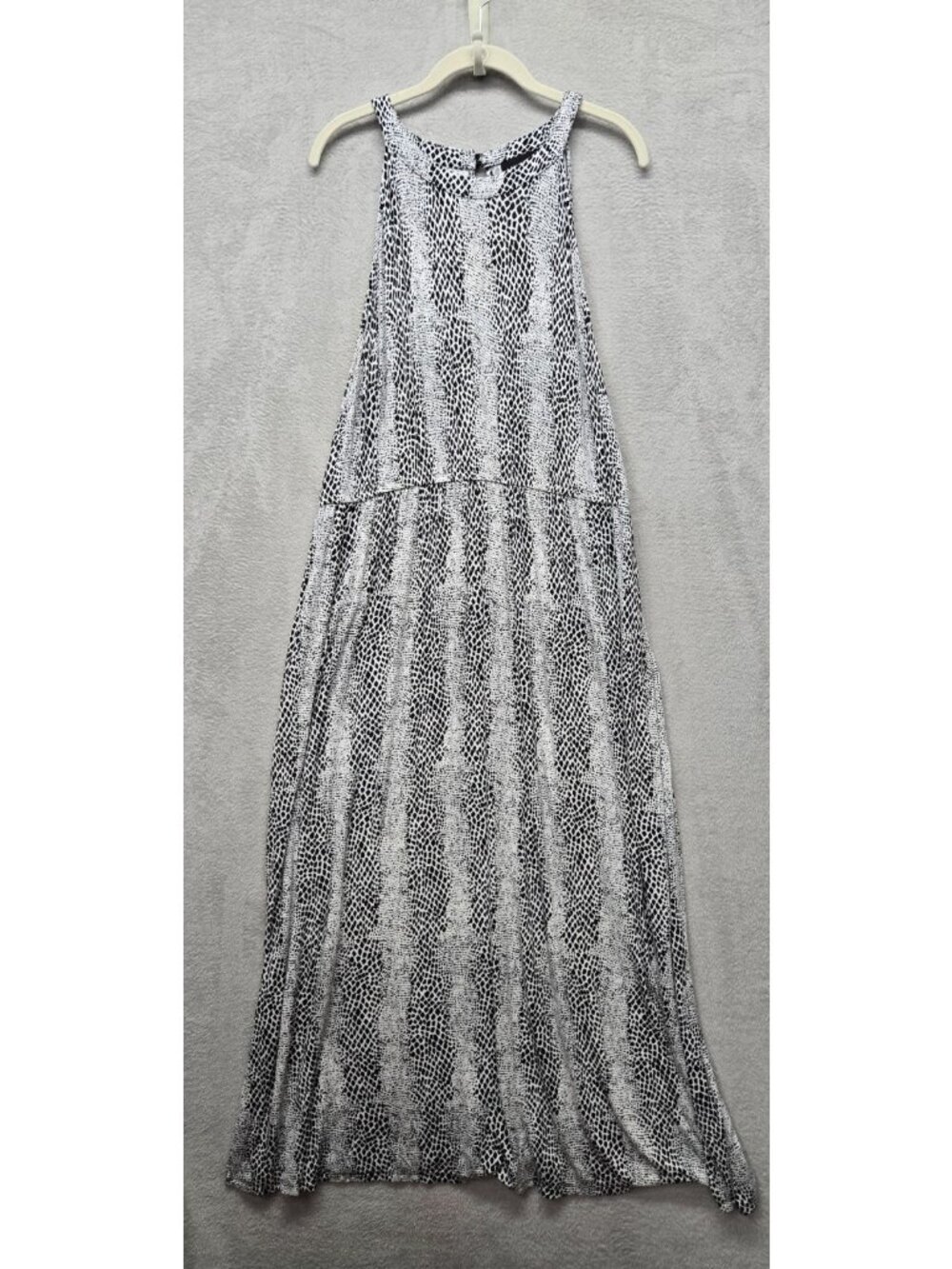 Lane Bryant 18/20 Snake Print Dress Belted Maxi Dress Halter Plus Size Maximalis